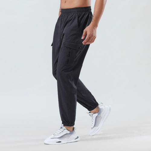 Men'S Summer Outdoor Quick-Drying Pants Loose Woven Elastic Leggings Fitness Casual Overalls Trousers