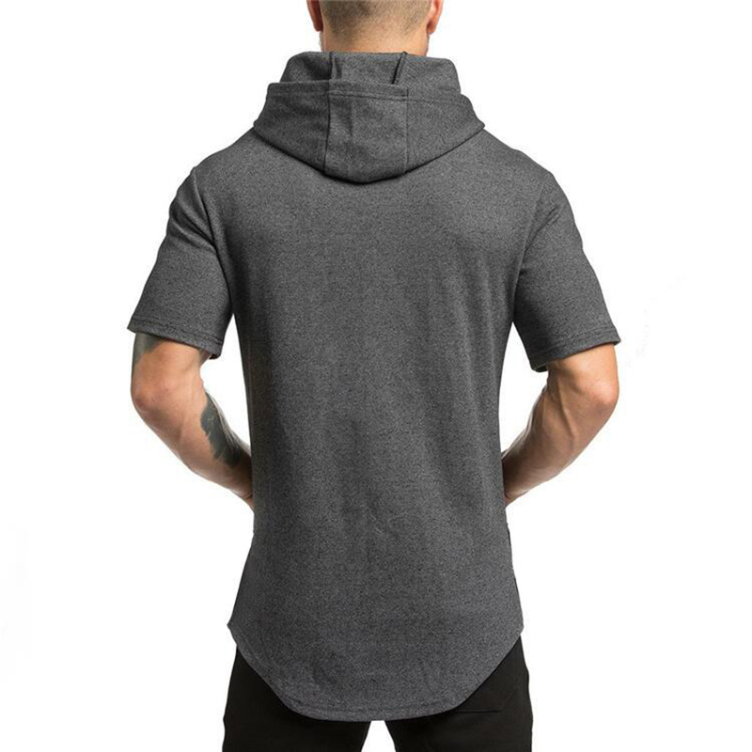 2020 Summer Men's Hooded T-shirt Casual Loose Short-sleeved Sportswear