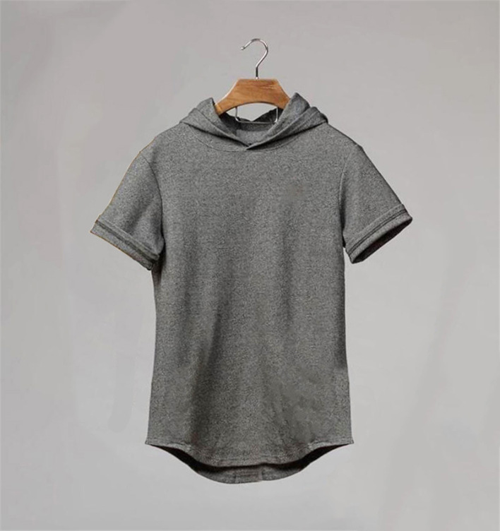 2020 Summer Men's Hooded T-shirt Casual Loose Short-sleeved Sportswear