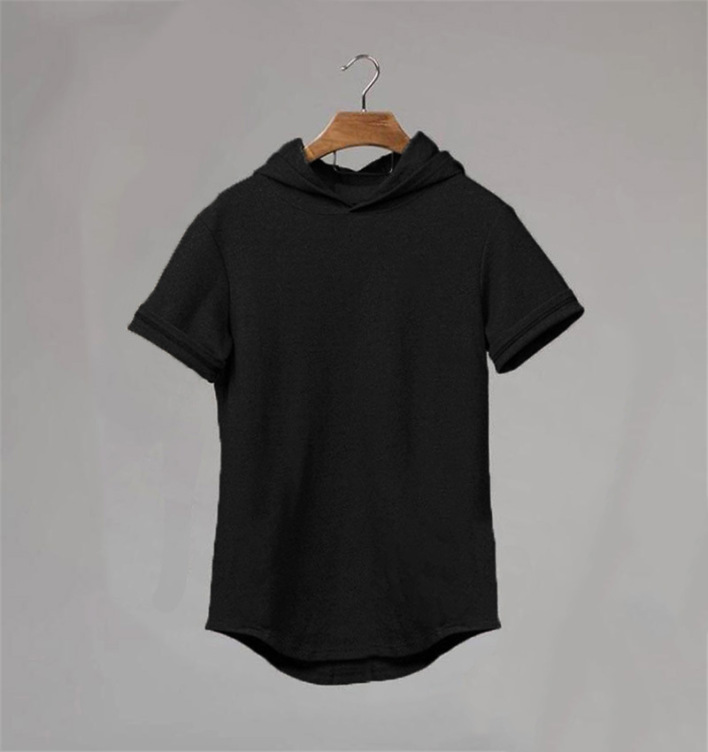 2020 Summer Men's Hooded T-shirt Casual Loose Short-sleeved Sportswear