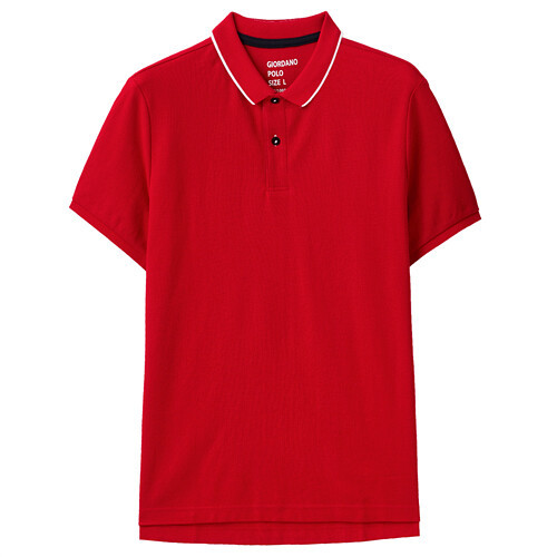 Men's Short Sleeve Ribbed Flat Collar Mesh e Polo Shirt Causual Structure Contrast Polo Shirt