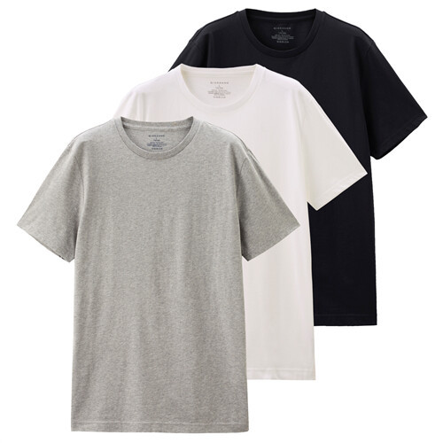 Men's Short Sleeve T-shirt Solid Cotton Summer Tops Clothes