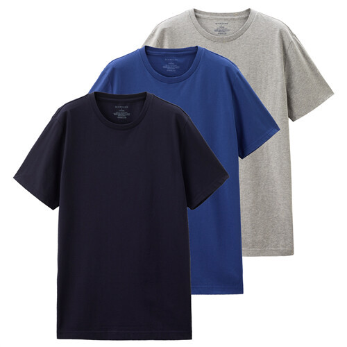 Men's Short Sleeve T-shirt Solid Cotton Summer Tops Clothes