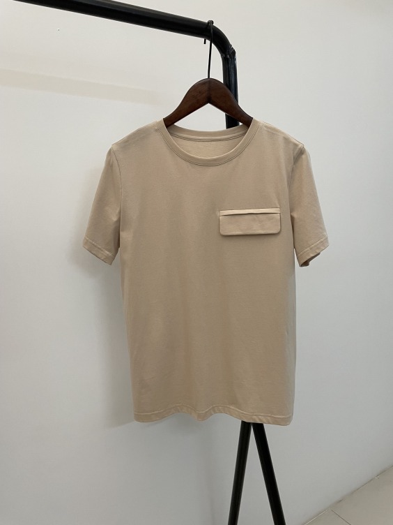 2022 Summer Casual Solid T-shirts Women O-Neck Fake Pocket Cotton Short Sleeve Soft Loose Harajuku Basic Tops