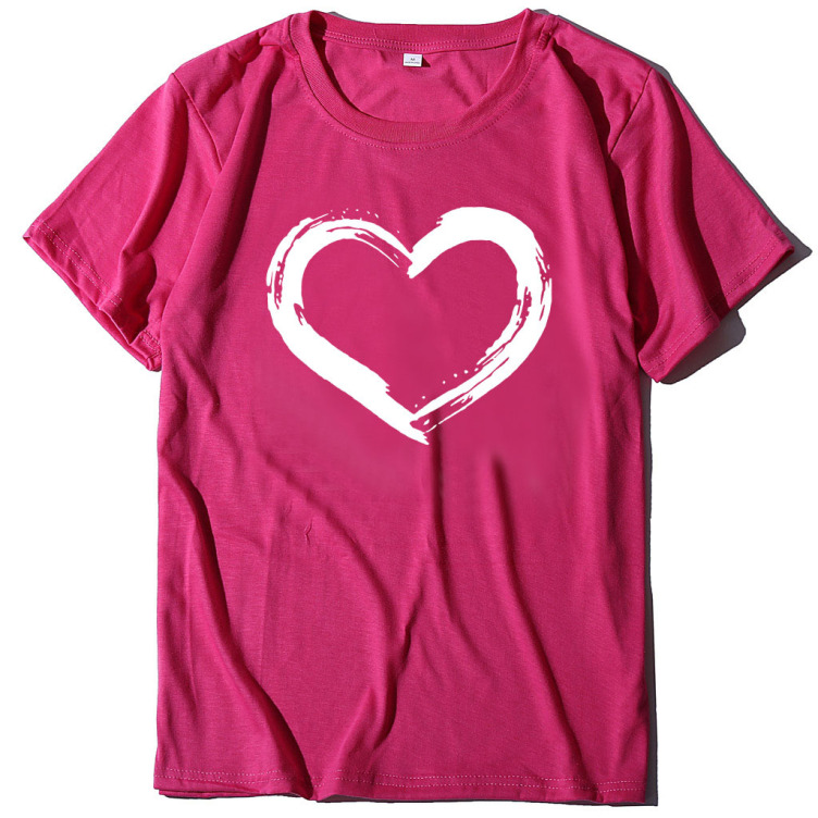 Fashion New Women's Love Print Short Sleeve T-Shirt