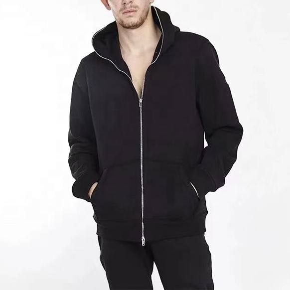 Custom Full Face Zip Up Face Blank Windbreaker Men Hoodie Jacket Coat Men Zip Unisex With Zipper No String Hoodies