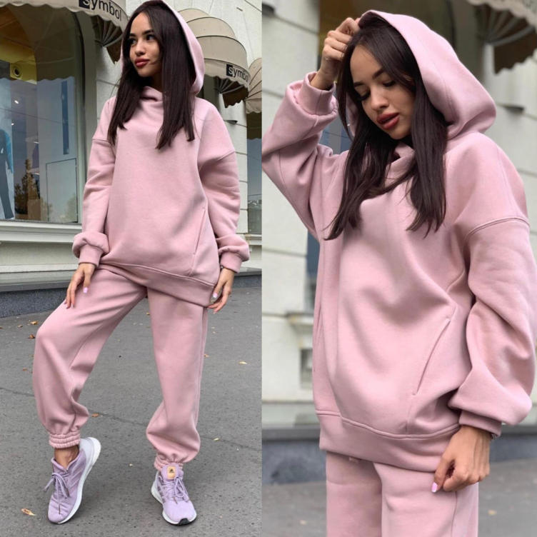 Fall 2021 Custom Cotton 2 Piece Set Womens Jogging Suits Hoodies Tracksuit Joggers Set