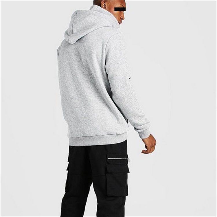 Lanwo Streetwear Kangaroo Pocket Hoodie For Men Custom Print Logo 600 Gsm Cotton Slim Fit Zip Snood Running Ninja Hoodie