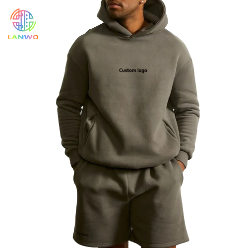 Popular Hoodie Custom Heavyweight 100% Cotton Black Blank Fleece Pullover Hoodie Oversized Men's Sweatshirt