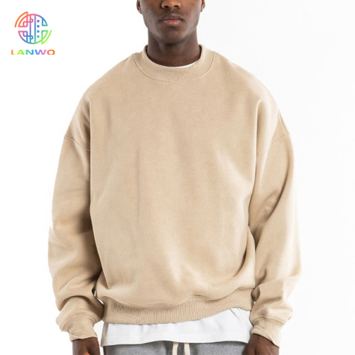 Blank Quality Cotton Oversized Sweatshirt Oem Custom Print Logo Polyester Vintage Crewneck Men Sweatshirt