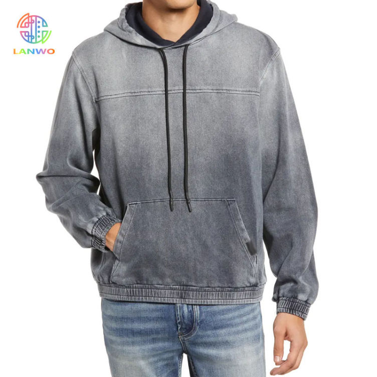 Lanwo Distressed Oversized Streetwear Men'S Hoodies Custom Logo ...