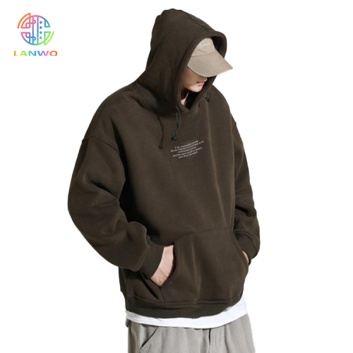 High Quality 100% Cotton Oversized Wholesale Customized Men's Embroidered Print Logo Hoodie