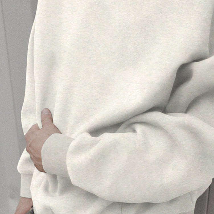 White Hoodie New Design Streetwear Customizable Men's Two Tone Hoodie