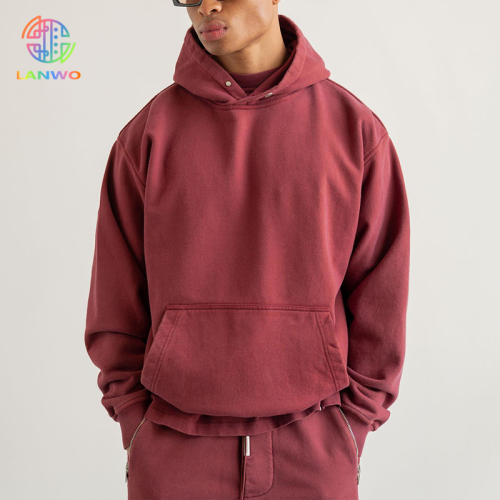 Padded men's and women's solid colour sweatshirt hoodie set