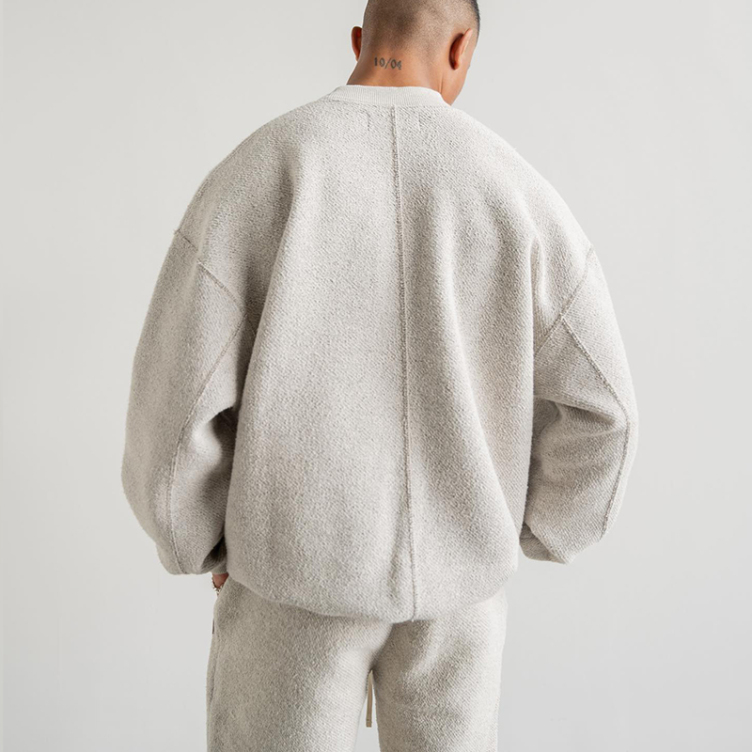 Jacquard sweatshirt men's round neck casual simple and versatile sportswear