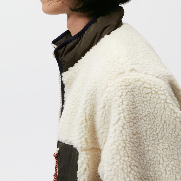 Oem High Quality Winter Zip Custom Logo Oversized Men Fleece Sherpa Jacket