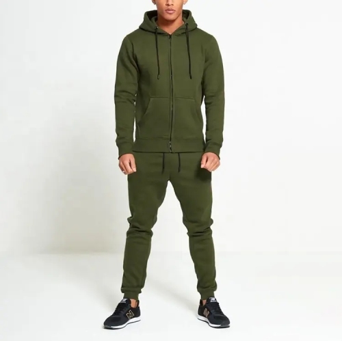 Custom Full Zip Up Tech Fleece Hoodie And Jogger Two Piece Sets Jogging Suits Men Tracksuit