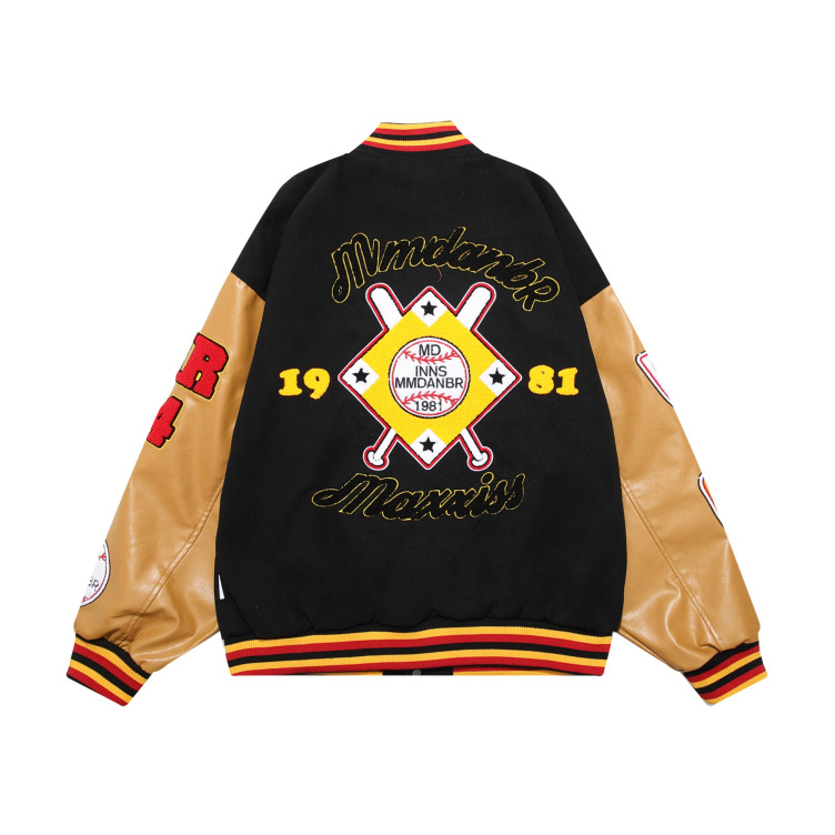 Retro baseball jacket embroidered street hip hop loose jacket