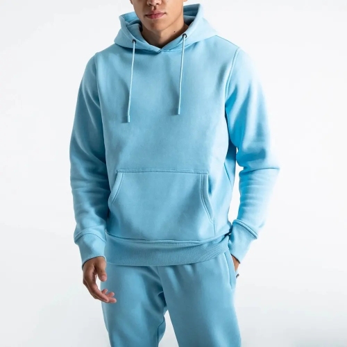 Custom Embroidery Knit Anti-pilling Cotton Polyester Hoodie And Jogger Set Two Piece Tech Fleece Tracksuit For Men