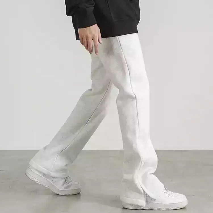 Oem Custom Flare Sweatpants Loose Wide Leg Baggy Joggers Heavyweight Cotton Mens Flared Sweatpants For Men