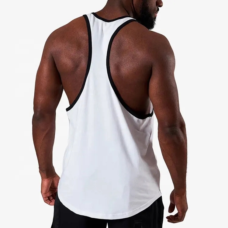 Custom High Quality Breathable Patchwork Fitness Sports Wear Men's Tank Top