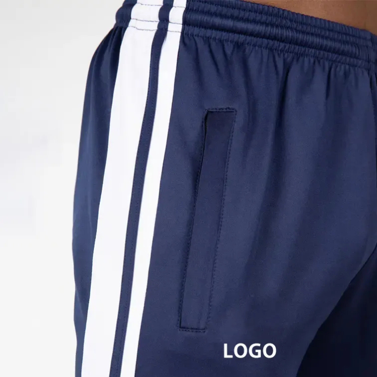 Custom Logo Blank Slim Fit Activewear Quick Dry Sweat Wicking 4 Way Stretch Side Stripe Gym Training Track Pants Men Gym Joggers