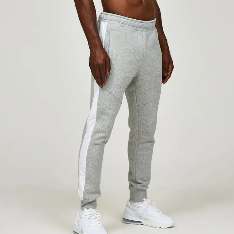 High Quality Jogger Pants Bottoms Zip Slim Fit Straight Leg Tracksuit Sweatpants Sportswear Men Tech Fleece Pants Side Stripe
