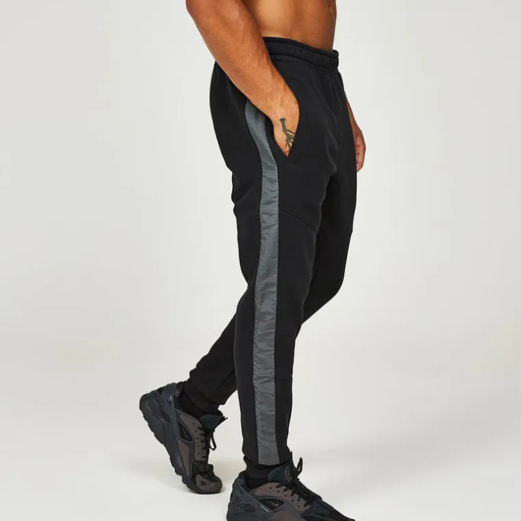 High Quality Jogger Pants Bottoms Zip Slim Fit Straight Leg Tracksuit Sweatpants Sportswear Men Tech Fleece Pants Side Stripe