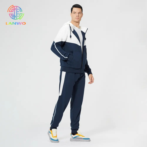 Customized Sweatshirt Sets Sports Sweat Suit Men Jogging Suits Fleece Hoodie 2 Piece Track Suit