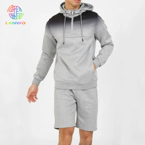 Men's Summer Hoodie Set Sweatshirt Shorts Gym Shorts Sets For Men Short Set