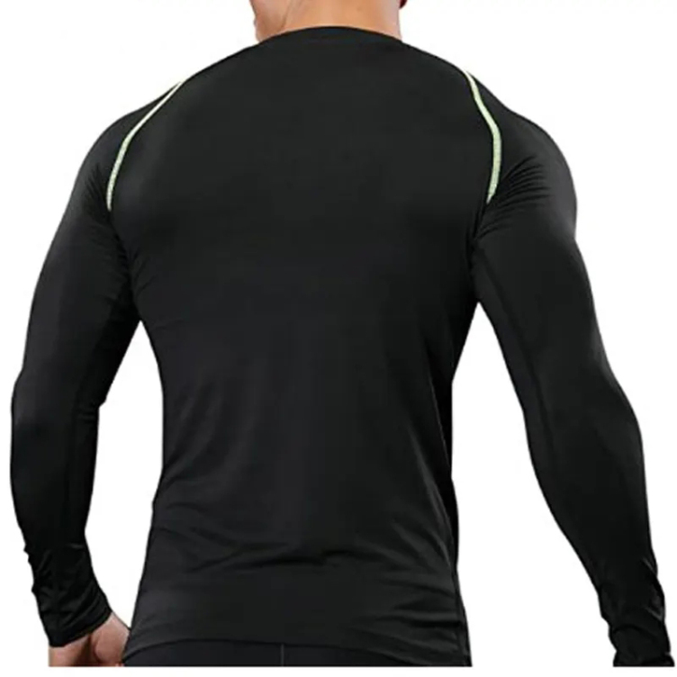 Custom Mens New Workout Tops Long Sleeve Slim Fit Dry Fit Compression Shirt Running T Shirt For Gym