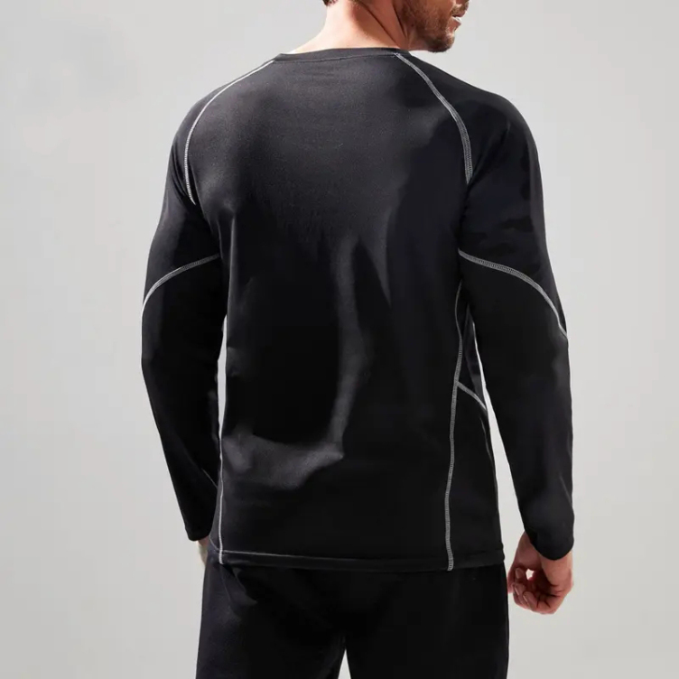 Custom Mens New Workout Tops Long Sleeve Slim Fit Dry Fit T-shirt Compression Shirt 100% Polyester T Shirt