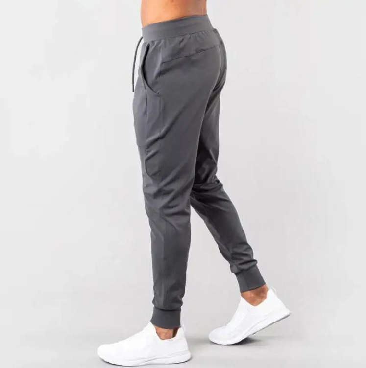 Custom Men Premium High Quality Nylon Spandex Slim Fit Sports Sweatpants Tapered Training Gym Fitness Jogger For Men