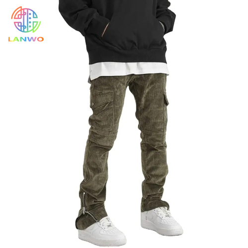 Factory Custom Trendy 100% Corduroy Breathable Comfortable Jogger Pants Also Suitable For Street Casual Pants