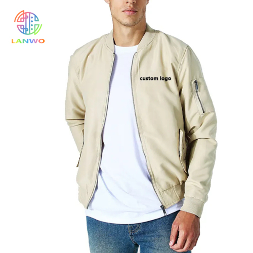 Oem Factory Custom Logo Utility Jackets For Men Zip Up Polyester Streetwear Plus Size Men's Jacket For High Quality