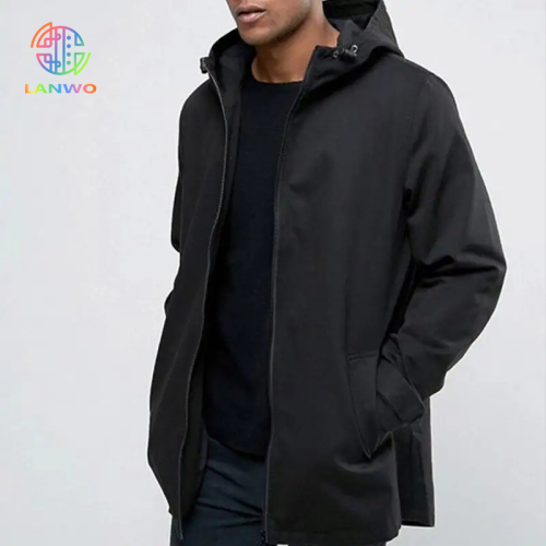 High Quality Cool Men Black Custom Own Logo Winter Men Jacket