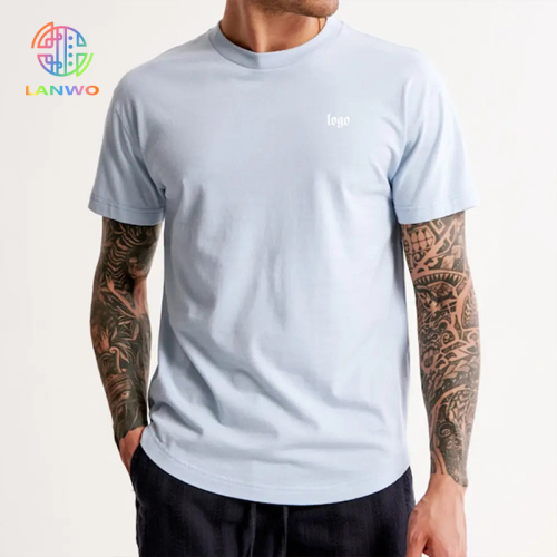 Summer Men's Quick Drying Elastic Sports T-shirt With Round Neck,Breathable,Sweat-wicking,Fitness And Running Short Sleeves