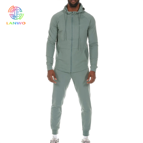 High Quality Blank Sweat Suits Men Sweat With Pocket Tracksuits Set Blank Jogging Suits Men Sweatsuit