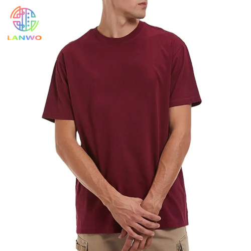 Men's 100% Cotton Blank T Shirts High Quality Custom Logo Design Drop Shoulder Oversized Casual T-shirt For Men