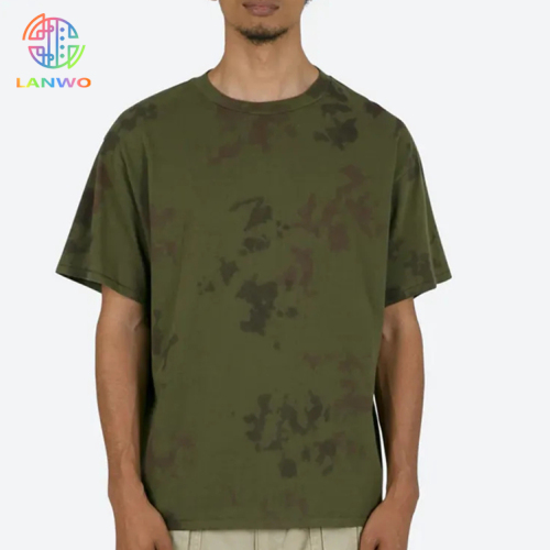Street Style Custom Logo Desgin Men's 100% Cotton T-shirt Oversized Drop Shoulder Ribbed Crewneck T-shirt For Men