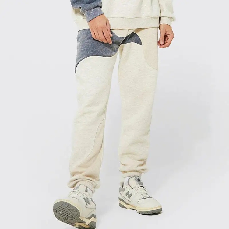 Oem Wholesale Latest Design Blue And White Custom Tracksuits High Quality For Men Cotton Tracksuit