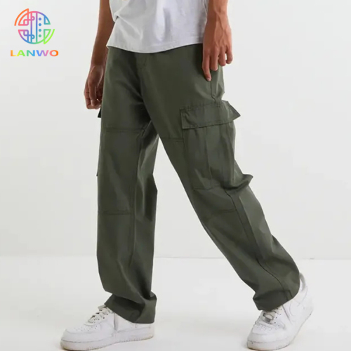Mens Casual Personalized Design Multi-pockets Trousers Blank Street Cargo Pants For Men