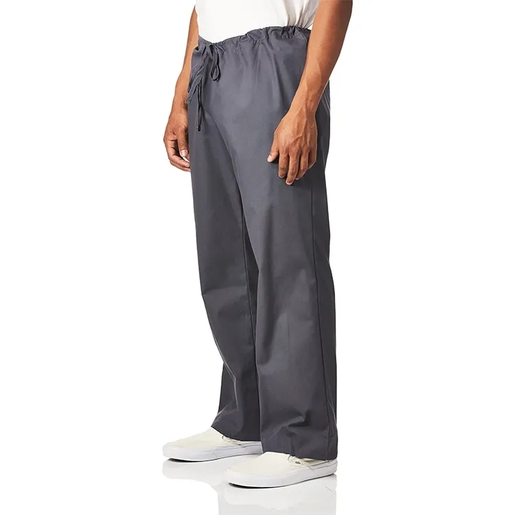 Outdoor Mens Pant Drawstring Waist Trousers With Pocket Custom Logo Wide Leg Pants For Men Casual