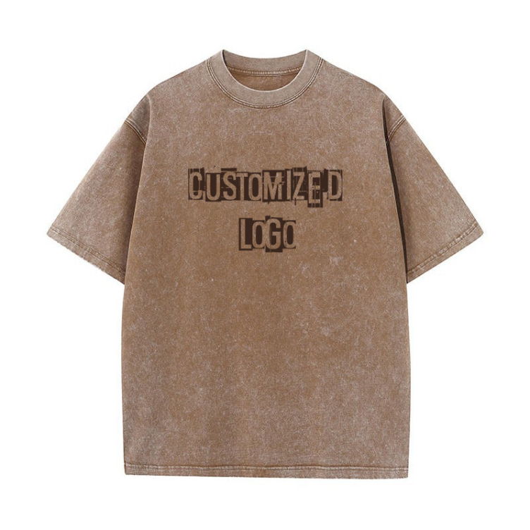 Heavyweight Blank 100% Cotton Streetwear Custom Acid Wash Oversize 250 G Vintage Acid Wash Tshirt Men