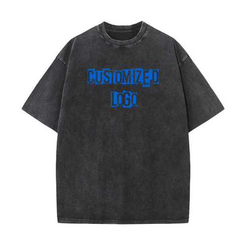 Heavyweight Blank 100% Cotton Streetwear Custom Acid Wash Oversize 250 G Vintage Acid Wash Tshirt Men