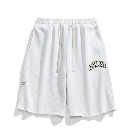 Custom Embroidered Logo Plus Size Mens Workout Sweat Shorts