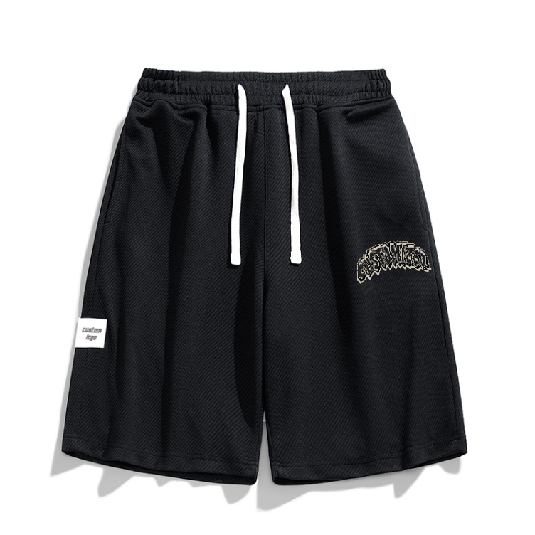 Custom Embroidered Logo Plus Size Mens Workout Sweat Shorts