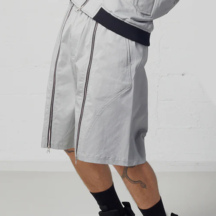 2023 Streetwear Men Custom Design Logo Blank Nylon Shorts Hip Hop Zipper Patchwork Cargo Shorts For Men Plus Size Men'S Shorts
