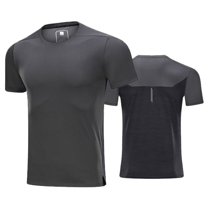 Men'S Summer Short Sleeve Fast Dry Breathable Casual Gym T Shirt Color Contrast Reflective Stripe Fitness T-Shirts
