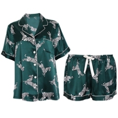 Dark Green Zebra Print